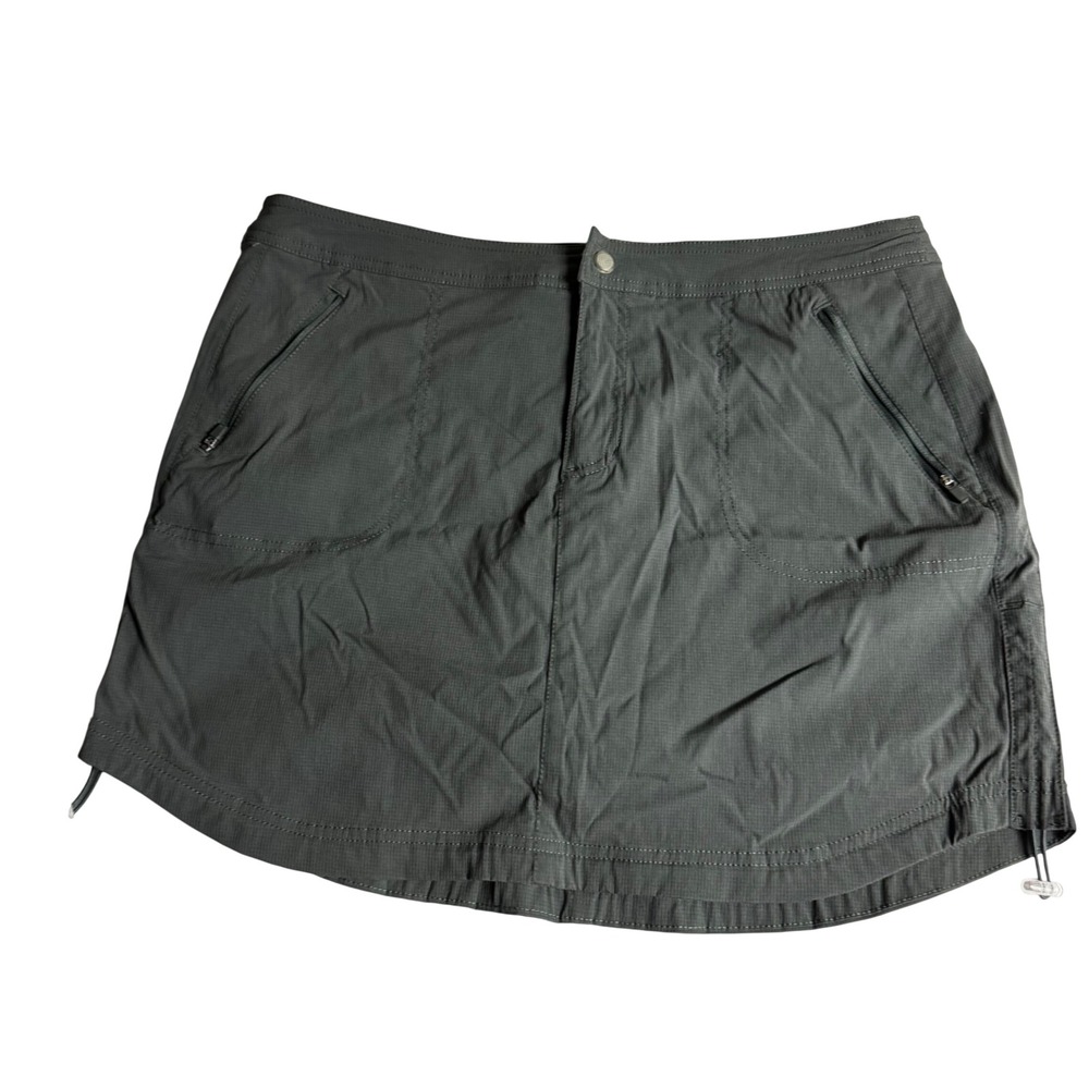Te Verde Womens XL Hiking Skort Dark Green Ripstop Active Skirt Pockets tennia